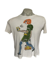 ZARA Maglia da donna T-shirt Maglietta misto Cotone Retro jersey size L