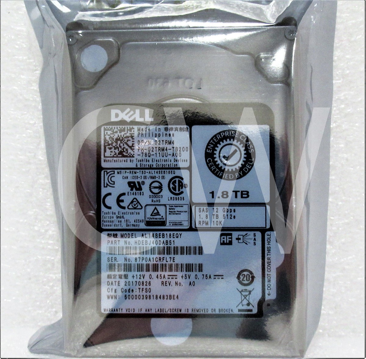 HDEBJ40DAB51 Dell 1.8TB 10K SAS 12G SFF Hard Drive | eBay