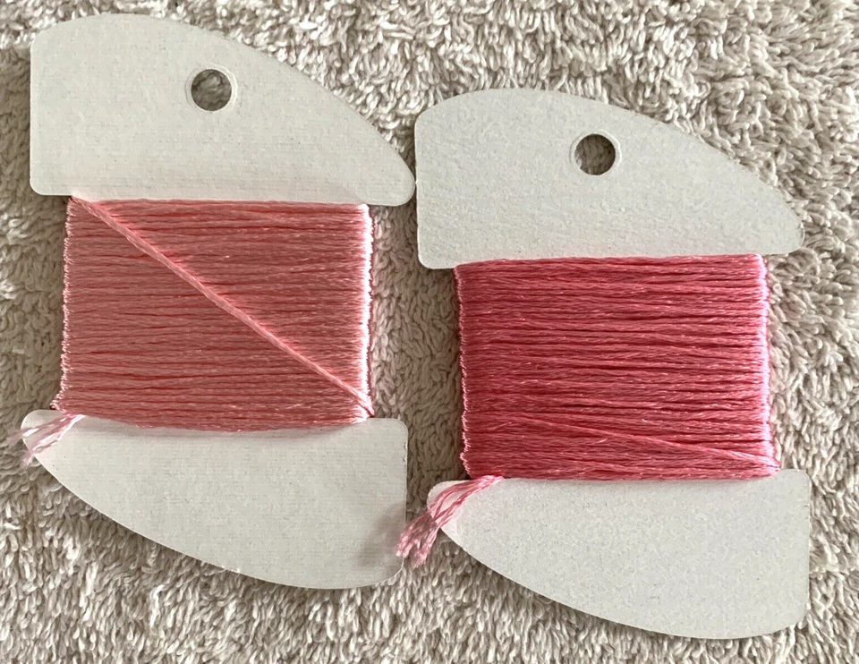 Rainbow Gallery Fiesta! Thread 3-Ply 100% Rayon 4 Cards Red Pink No Duplicates - Image 4 of 4