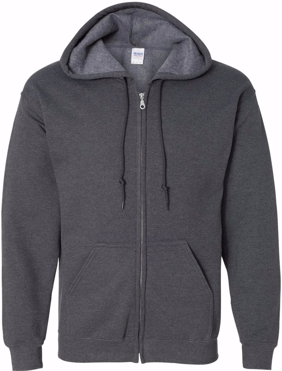 Gildan Heavy Blend Full-Zip Hoodied Sweatshirt 18600 | eBay