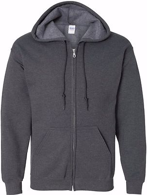 Gildan Heavy Blend Full-Zip Hoodied Sweatshirt 18600 | eBay