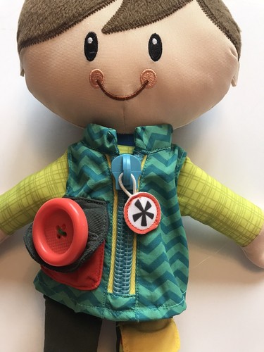 Playskool Dressy Kids Plush Boy Doll Learn To Dress Tie Button Zip Dapper Dan - Picture 6 of 10
