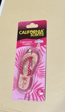 3 California Scents Coronado Cherry Pink Hanging Sandal Car Home Air Freshener