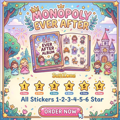 Stickers Album Monopoly_Go   Ever After All Sticker 1/2/3/4/5/6 starts  