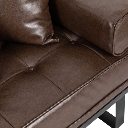 Best Loveseats Reviews Buying Guide 2024 BUTTON TUFTED STITCHING FAUX LEATHER - Picture 11 of 13