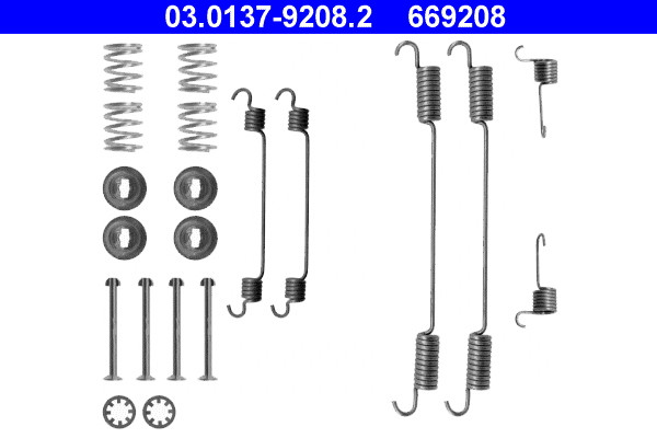 Rear ATE 03.0137-9208.2 Accessory Kit, brake shoes for CITROËN,FIAT,LANCIA,PEUGE