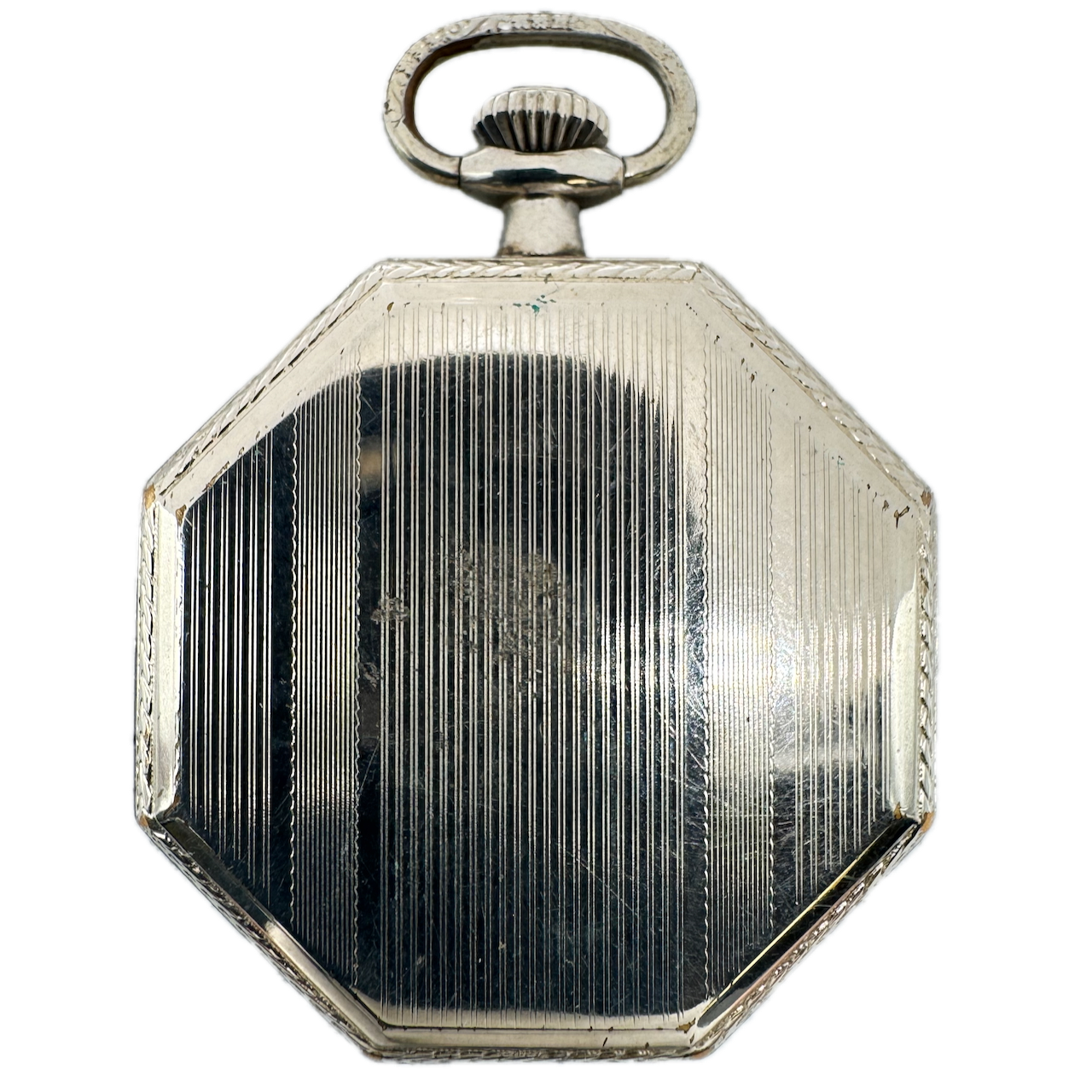 Antique 12s S.W.C. Co Pinstripe Open Face Pocket Watch Case Gold FIlled USA