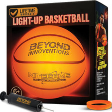 Glow in the Dark Basketball Size 7, Light Up Outdoor Indoor Game Ball