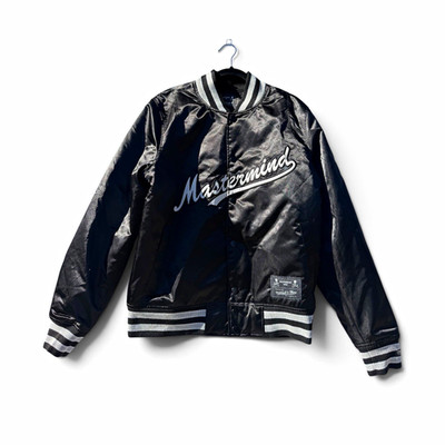 Mastermind  World Mitchell & Ness Medium Varsity Jacket 2023 Collab Black New
