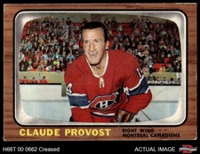 1966 Topps #9 Claude Provost Canadiens 3 - VG