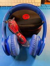 Beats by Dr Dre Solo HD Wired Headphones, Blue - Tested, Working