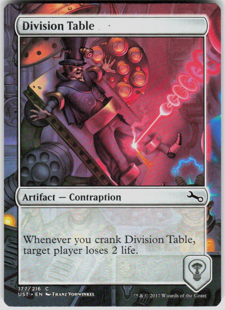 Division Table 177 Unstable Magic the Gathering MTG
