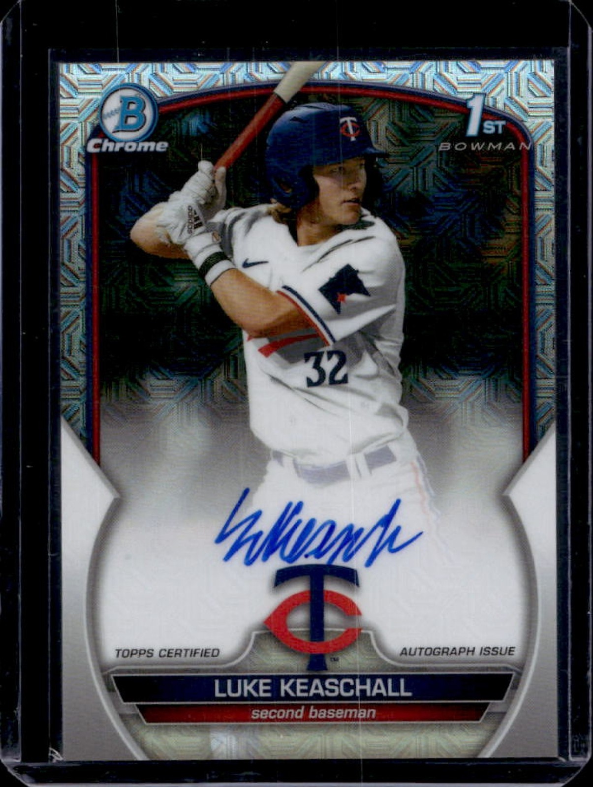 2023 Bowman Draft Luke Keaschall Chrome Auto HTA Choice Refractor 1st #/150
