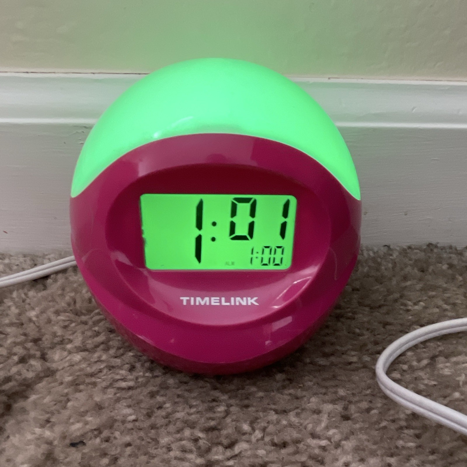 TIMELINK Dome Color Changing Clock/Alarm Clock with Night Light