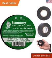Duck Brand Black Economy Electrical Tape, 60 Feet - Moisture Resistant  Durable