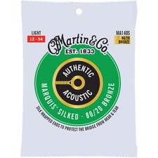 Martin MA140S Authentic Acoustic Marquis Silked Strings, 80/20 Bronze, Light