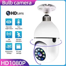 Bulb E27 Surveillance Camera Full Color Night Vision Auto Human Tracking Zoom