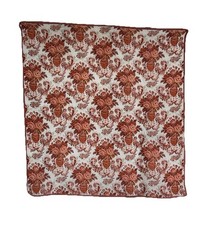 DELICATE UNBRANDED Women  s Silk Scarf W An Orange Floral Detailed Pattern33"/35"