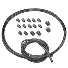 Stainless Steel Brake Line Tubing Kit 3/16 OD Coil Roll and SAE Tube Nut 15pc