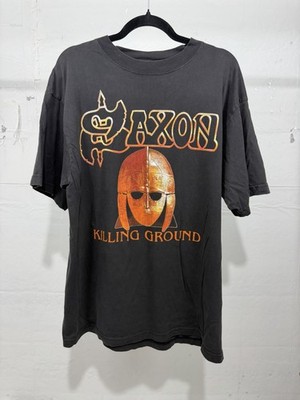 Vintage Saxon Shirt XL Killing Ground European Tour 2001 Heavy Metal