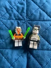 LEGO Star Wars Minifigure Lot: Ahsoka Tano & Clone Commander Gree (Phase 1) RARE