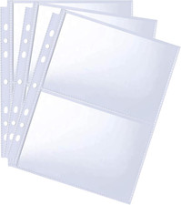 25-Pack 4x6 Index Card Binder Sleeves Clear Page Protectors for 3-Ring Binder Ho