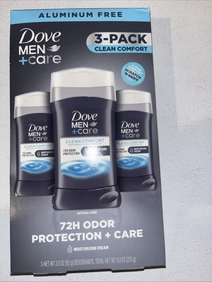 Dove Men+Care Aluminum-Free Deodorant; Clean Comfort, 3 Ounce (Pack of 3)