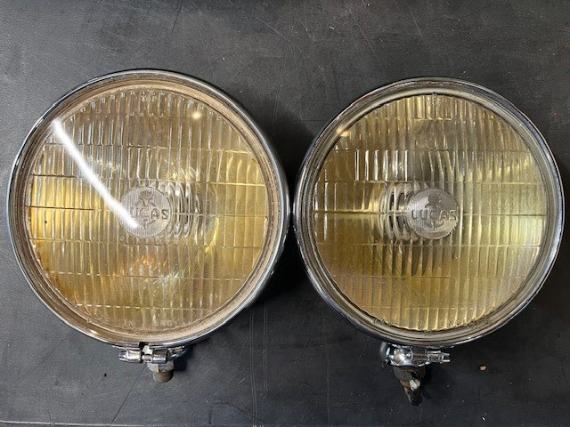 Lucas SFT700S Fog Lamp Pair, Jaguar XK120, Mk V, Bentley, Alvis, good condition