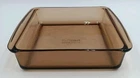 Vintage #222 PYREX  Amber Brown 8" x 8" x 2" BAKING DISH for Oven or Microwave