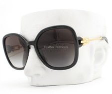 Tiffany Sunglasses Polished Black and Gold TF 4202-U 8001/3C with Case