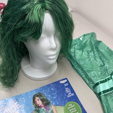 Disney Pixar Inside Out 2 Disgust Costume Girls Size Large 10-12 Wig Eyelashes