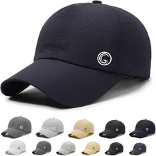 Men'S Cool Sun Protection UPF 50 Baseball Cap Quick Dry Breathable Run Hat Perf