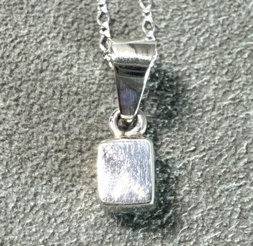 Dainty Denim Lapis Pendant Sterling Silver 18" Chain Necklace - Picture 12 of 12