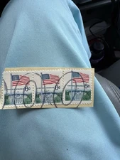 1968 Six $ Stamp With Flag And White House