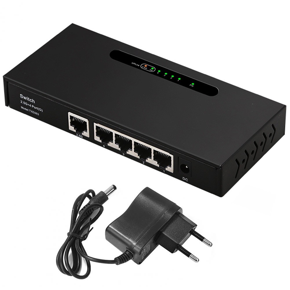 Uplink Port & 4×1000Mbps Ethernet Port, Home Multi-Gigabit Network Hub Switch