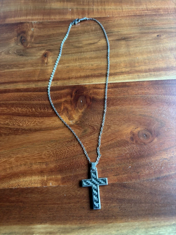 EMPORIO ARMANI HALSKETTE EGS1705 HERREN COLLIER KREUZ EDELSTAHL 55,5 CM - Bild 3 von 4