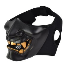 Hannya Mask Half Face Mask Half Mask Hannya Demon Ninja Festival Fireworks