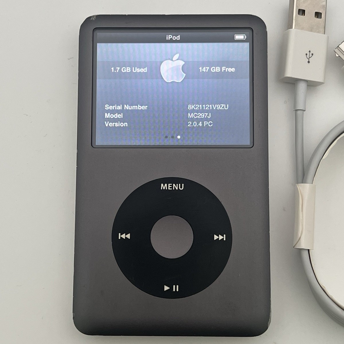 Apple iPod classic 7th Generation Black (160 GB) - Fully Working