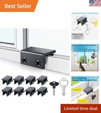 Durable Aluminum Window Locks - 8 Pack for Vertical Horizontal Sliding Windows