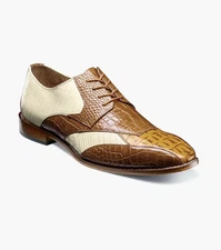 Stacy Adams Tristano Modified Bike Toe Oxford Shoes Tan Multi 25694-238