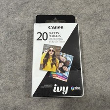Canon Zink Photo Paper Pack,White, 2" X 3 20 Sheets NEW