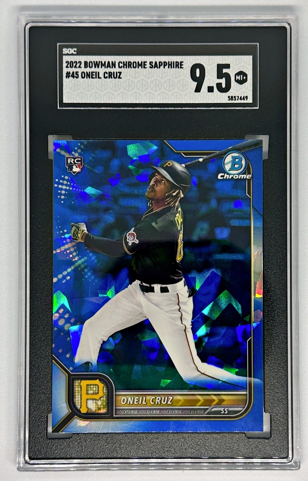 Oneil Cruz (RC) 2022 Bowman Chrome Sapphire Edition #45 - SGC9.5
