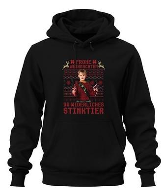 Frohe Weihnachten Du widerliches Stinktier Kevin Allein Zuhaus Unisex Hoodie Kap