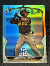 2023 Bowman 1st LUNAR REFRACTOR PROSPECT ROOKIE Nerwilian Cedeno Item 1