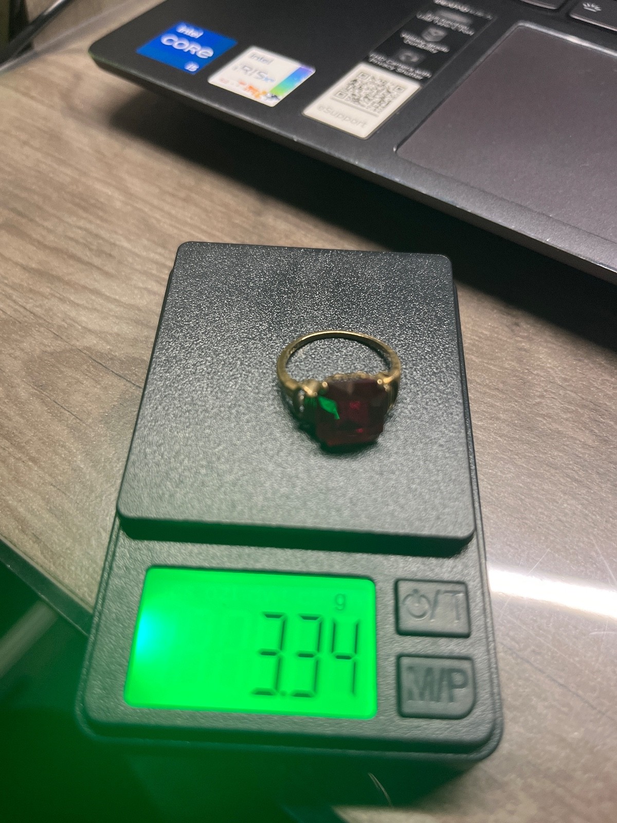 ANTIQUE ruby  ring 10kt gold - image 4