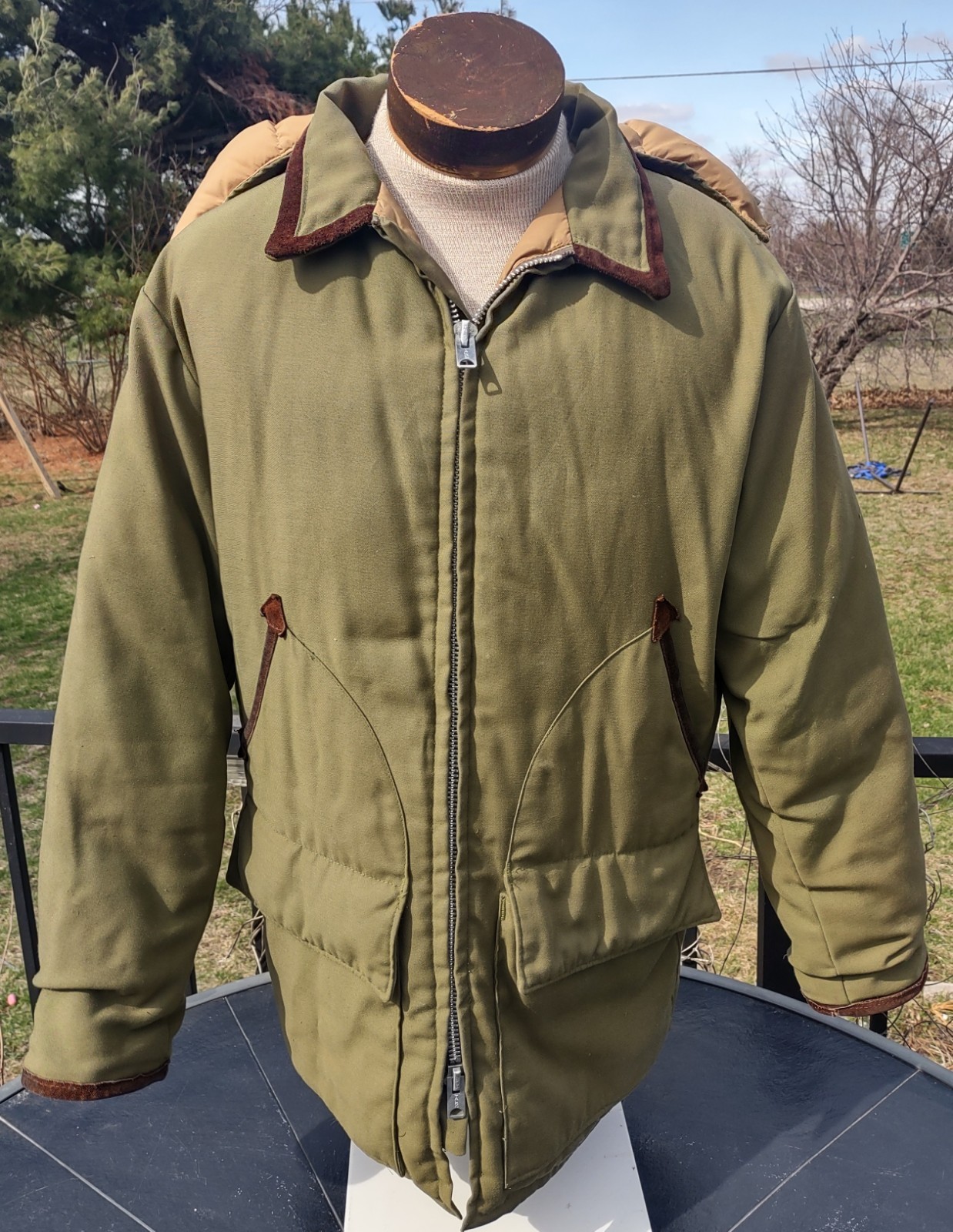 Vintage 10X 10-X Jacket Mens M Down Hooded Hunting Barn Chore Coat USA Made