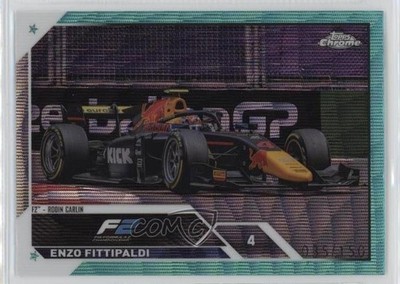 2023 Chrome Formula 1 F2 Cars Aqua Wave Refractor /150 Enzo Fittipaldi #127 11vc