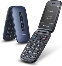 Panasonic KX-TU550EXC4G Klapphandy für Senioren, 1,2 MP Kamera blau