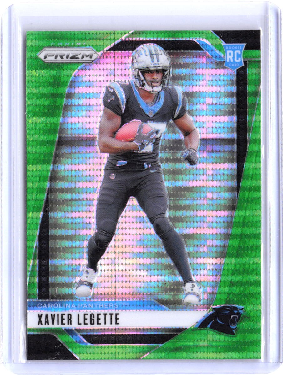 2024 Panini Prizm #398 Xavier Legette Neon Green Pulsar