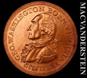 1792 Washington President Cent- Novelt Token- Uncirculated- No Reserve #L7014